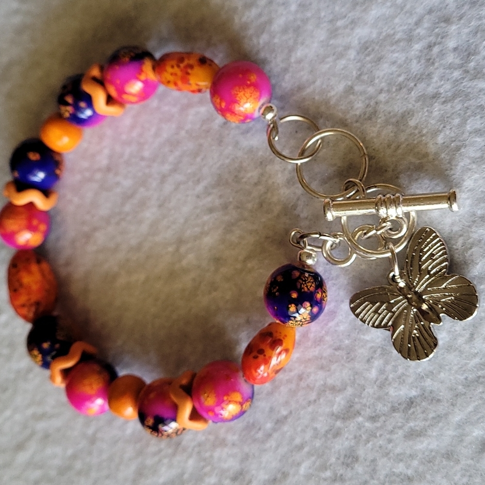 Glass and Stone Bracelet